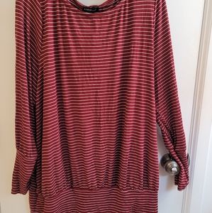 Lane Bryant striped long sleeve top